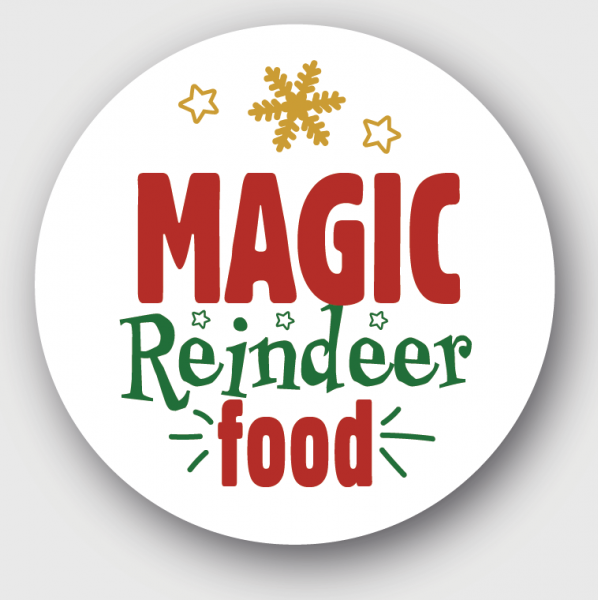 24 Reindeer Food Stickers